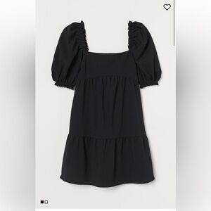H&M - Seersucker dress, black, size XS